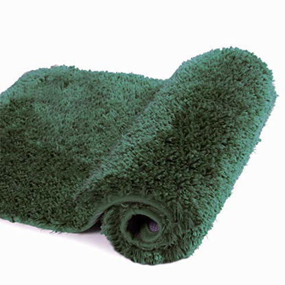 Picture of Walensee Large Bathroom Rug (24 x 36, Hunter Green) Extra Soft and Absorbent Shaggy Bathroom Mat Machine Washable Microfiber Bath Mat for Bathroom, Non Slip Bath Mat, Luxury Bathroom Floor Mats
