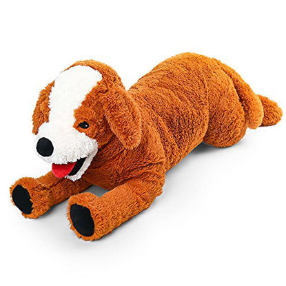 Picture of LotFancy 27'' Dog Stuffed Animal, Large Golden Retriever Plush Toy, Brown
