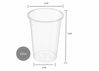 Picture of [100 Count] 20 Ounce Crystal Clear PET Cups for Iced Coffee, Cold Drinks, Slush, Smoothy's, Slurpee, Party's, Plastic Disposable Cups