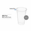 Picture of [100 Count] 20 Ounce Crystal Clear PET Cups for Iced Coffee, Cold Drinks, Slush, Smoothy's, Slurpee, Party's, Plastic Disposable Cups