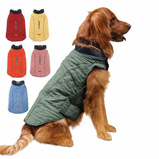 GetUSCart EMUST Dog Jackets for Winter Cold Weather Coats for Dogs Soft Winter Jackets for Medium Large Dogs Dog Winter Vest for Small Medium Large Dogs L