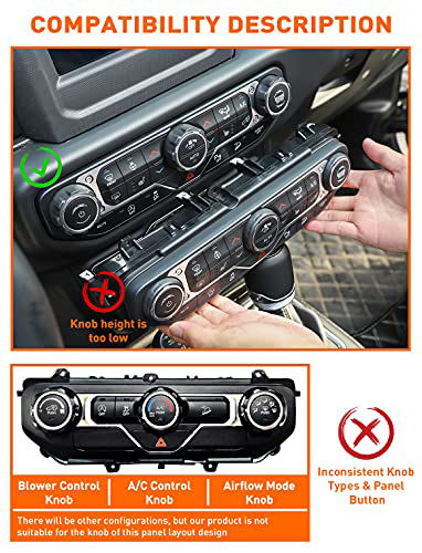 GetUSCart- Savadicar HVAC Climate Control Panel Knob Trim Kit & Light ...