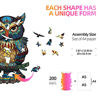 Picture of 200 PCS(Big),Wooden Jigsaw Puzzles,DIY Puzzle,3D Wooden Animals Shaped Puzzles, Colorful Unique Shaped owl Puzzles,Best Gift for Adults and Kids, Family Game Play Collection,7.87x12.95inch