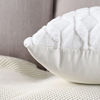 Picture of MADIZZ Pack of 2 Soft Plush Short Wool Velvet Decorative Throw Pillow Covers Luxury Style Cushion Case European Pillow Shell for Sofa Bedroom Square White 24x24 inch