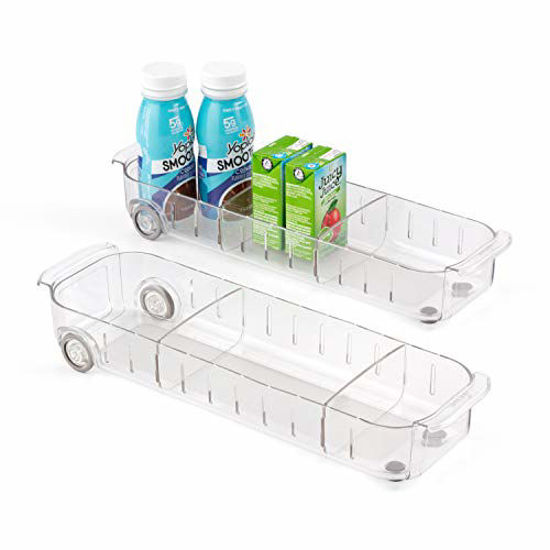 GetUSCart- YouCopia RollOut Fridge Caddy, 4 Wide, Pack of 2, Clear