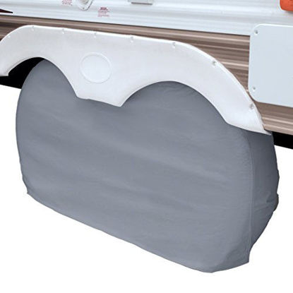 Picture of Classic Accessories Over Drive RV Dual Axle Wheel Cover, Wheels up to 27"DIA, Grey, 1-Piece