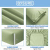 Picture of BYSURE Hotel Luxury Bed Sheets Set 6 Piece(King, Sage Green) - Super Soft 1800 Thread Count 100% Microfiber Sheets with Deep Pockets, Wrinkle & Fade Resistant