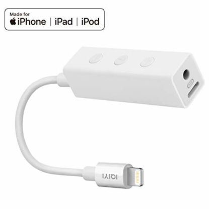 Picture of [Apple MFi Certified] Headphone Splitter, 2 in 1 Lightning to 3.5 mm Earphone and Charger Adapter Compatible with iPhone 7/7 Plus/8/8 Plus/X, Support iOS 11/10.3