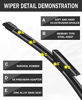 Picture of 2 wiper blade for BW Mini Cooper R55 R56 R57 2013-2015 Original Equipment Replacement Windshield Wiper Blades Set - Bayonet Arms 18"/19" (Set of 2) Not Fit J-Hook