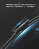Picture of 2 wiper blade for BW Mini Cooper R55 R56 R57 2013-2015 Original Equipment Replacement Windshield Wiper Blades Set - Bayonet Arms 18"/19" (Set of 2) Not Fit J-Hook