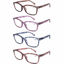 Picture of DOOViC 4 Pack Computer Reading Glasses Blue Light Blocking Anti Eyestrain Spring Hinge Stylish Readers for Women 3.50 Strength