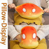 Picture of Augwindy 11.8 / 3.9 Genshin Slime Monster Plush Toy Plushie Stuffed Doll Soft Pillow Cosplay Props for Game Fans (Fire, 11.8 Pillow)