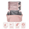Picture of Bentgo Deluxe Lunch Bag - Durable and Insulated Lunch Tote with Zippered Outer Pocket, Internal Mesh Pocket, Padded and Adjustable Straps, & 2-Way Zippers - Fits All Bentgo Lunch Boxes (Blush)