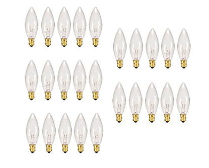 Picture of Replacement Light Bulbs for Electric Candle Lamps - 7 Watt, Clear, Pack of 25 Bulbs