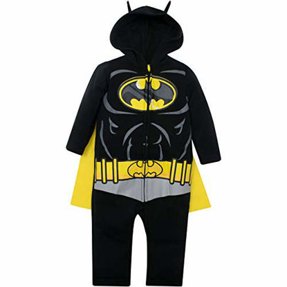 Picture of Warner Bros. Justice League Batman Little Boys Costume Coverall Hood Cape 6