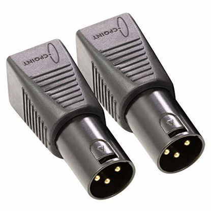 Picture of 2 Pack - CPoint XLRJ45 3 Pin XLR Male to RJ45 DMX Adapters XLRJ45-3M