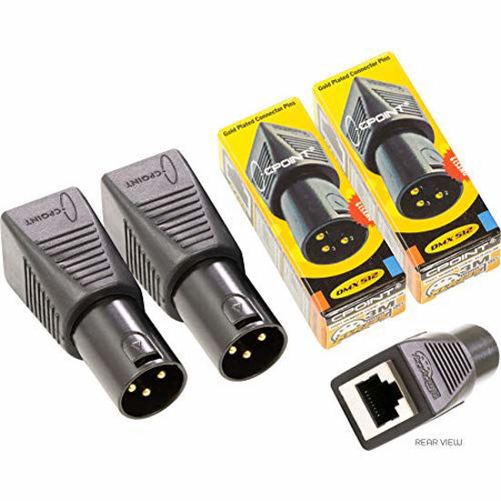 GetUSCart- 2 Pack - CPoint XLRJ45 3 Pin XLR Male to RJ45 DMX Adapters ...