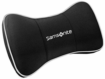 Picture of Samsonite SA5248 Travel Pillow for Car, SUV Helps Relieve Neck Pain & Improve Circulation 100% Pure Memory Foam Fits Most Vehicles