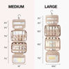 Picture of BAGSMART Toiletry Bag Hanging Travel Makeup Organizer with TSA Approved Transparent Cosmetic Bag Makeup Bag for Full Sized Toiletries, Medium-Pink