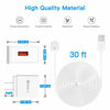 Picture of HOLACA 30ft/9m Power Cable and Adapter for Arlo Pro 3 Floodlight Camera,Weatherproof Outdoor or Indoor Magnetic Cable Continuously Charging Your Arlo Camera - White