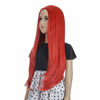 Picture of Morticia Long Straight Middle Parting Girls and Kids Halloween Costume Pretend Play Wig (Red)