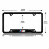 Picture of 2 Pcs Stainless Steel License Plate Frame for BMW M Logo,Matte Black Car Licenses Plate Covers Holders Frames for Plates with Screw Caps. (for BMW M)