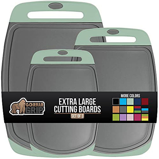 GetUSCart Gorilla Grip Reversible, Oversized, Thick Cutting Board Set