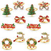 Picture of KPOSIYA Christmas Napkin Rings Set of 12,Napkin Rings Holders for Christmas Dinning Table Setting-Wedding Receptions, Christmas, Thanksgiving and Home Kitchen for Casual or Formal (Hun he Ring 12)