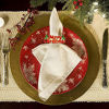 Picture of KPOSIYA Christmas Napkin Rings Set of 12,Napkin Rings Holders for Christmas Dinning Table Setting-Wedding Receptions, Christmas, Thanksgiving and Home Kitchen for Casual or Formal (Hun he Ring 12)
