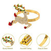 Picture of KPOSIYA Christmas Napkin Rings Set of 12,Napkin Rings Holders for Christmas Dinning Table Setting-Wedding Receptions, Christmas, Thanksgiving and Home Kitchen for Casual or Formal (Hun he Ring 12)