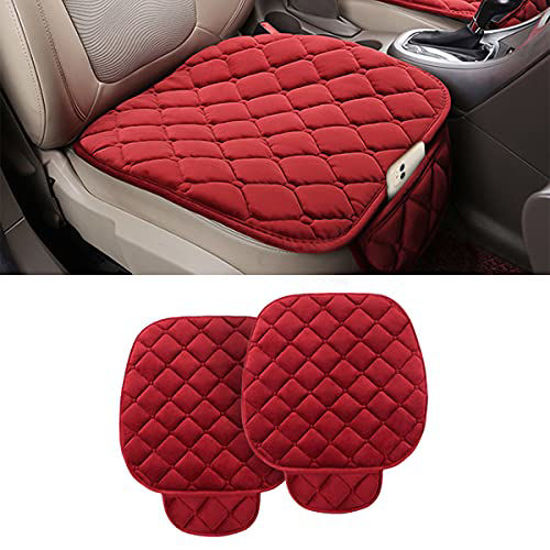 GetUSCart- Seat Cover for Car, 2 Pack Car Front Seat Protector, Universal  Seat Cushion for Most Cars, Vehicles, SUVs and More, Soft Comfort, Car  Interior Accessories for Men Women (Wine Red)