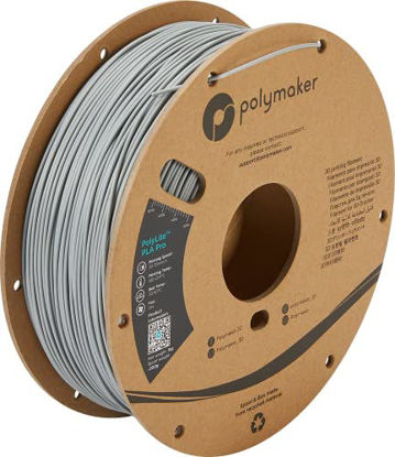 Picture of Polymaker PLA Pro Filament 1.75mm, Tough & High Rigidity Grey PLA Filament 1.75mm 1kg Cardboard Spool - PolyLite PLA Pro 3D Printer Filament 1.75mm, Print with Most 3D Printers Using 3D Filament Grey