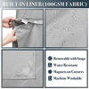 Picture of Extra Long Waffle Weave Shower Curtain with Snap-in Fabric Liner Set, 12 Hooks Included - 71" x 84", Hotel Style, Mesh Top Window, Machine Washable & Water-Repellent - 71x84, Gray