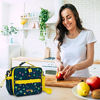 Picture of Bentgo Kids Prints Lunch Bag - Double Insulated, Durable, Water-Resistant Fabric with Interior and Exterior Zippered Pockets and External Bottle Holder- Ideal for Children of All Ages (Space)