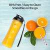 Picture of La Reveuse Smoothies Blender Personal Size 300 Watts with 18 oz BPA Free Portable Travel Sports Bottle (Light Blue)