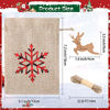 Picture of 24 Pieces Christmas Burlap Gift Bags Christmas Treat Bags with Drawstrings Small Christmas Gift Goody Bags for Xmas Holiday New Year Party Favors Supplies, 12 Designs, 7 x 5 Inches (Delicate Style)