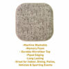 Picture of Sweet Home Collection Chair Cushion Memory Foam Pads Honeycomb Pattern Slip Non Skid Rubber Back Rounded Square 16" x 16" Seat Cover, 2 Pack, Broadway Chocolate/Cream