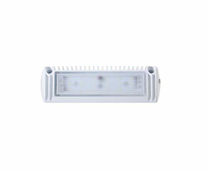 Picture of Raycharm 9" 6000K Natrual White High Lumen Output Low Current Draw, 40° Down Angled Flood Beam, 12V/24V DC 18W 1800 LM, LED Light Fixture/Work Light/Scene Light for RV & Utility Vehicle, White, 1PC