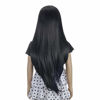 Picture of Morticia Long Straight Middle Parting Girls and Kids Halloween Costume Pretend Play Wig (Black)