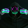 Picture of Halloween Led Mask Light Up Scary Mask and Gloves for Cosplay Costume (purple & Green)