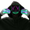 Picture of Halloween Led Mask Light Up Scary Mask and Gloves for Cosplay Costume (purple & Green)