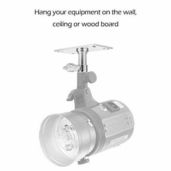 GetUSCart Meking Overhead Camera Wall Mount for Video Studio Lighting Baby Wall Plate with 1 4 and 3 8 inch Thread Screw Photography Ceiling Stand for Strobe Light Ring Light Softbox Flash etc