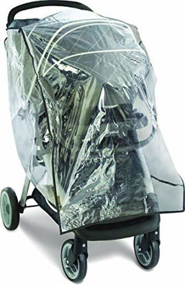Picture of Graco Travel System Weather Shield, Baby Rain Cover, Universal Size to fit Most Travel Systems, Waterproof, Windproof, Ventilation, Protection, Shade, Umbrella, Pram, Vinyl, Clear, Plastic