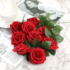 Picture of DerBlue 60pcs Artificial Roses Flowers Real Looking Fake Roses Artificial Foam Roses Decoration DIY for Wedding Bouquets Centerpieces,Arrangements Party Home Decorations