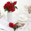 Picture of DerBlue 60pcs Artificial Roses Flowers Real Looking Fake Roses Artificial Foam Roses Decoration DIY for Wedding Bouquets Centerpieces,Arrangements Party Home Decorations