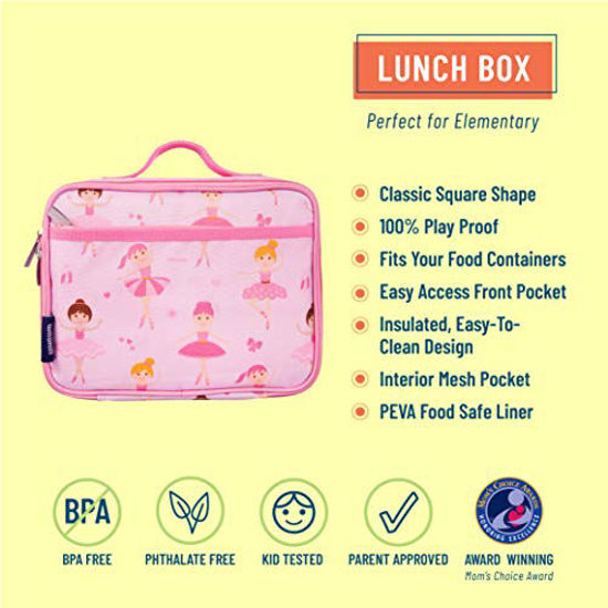 Picture of Wildkin Kids Insulated Lunch Box for Boys and Girls, Perfect Size for Packing Hot or Cold Snacks for School and Travel, Mom's Choice Award Winner, BPA-free, Olive Kids (Ballerina)