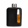 Picture of Modern Glass Hip Flask for Whiskey and Spirits (Single Shot 100ml, Silicone Black)