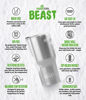 Picture of Beast 30oz Tumbler Stainless Steel Vacuum Insulated Coffee Ice Cup Double Wall Travel Flask by Greens Steel (Navy Blue)