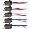 Picture of 4-PIN 40/30 AMP 12 V DC Waterproof Relay with Harness - Heavy Duty 12 AWG Tinned Copper Wires, 5 Pack SPST Bosch Style Automotive Relay