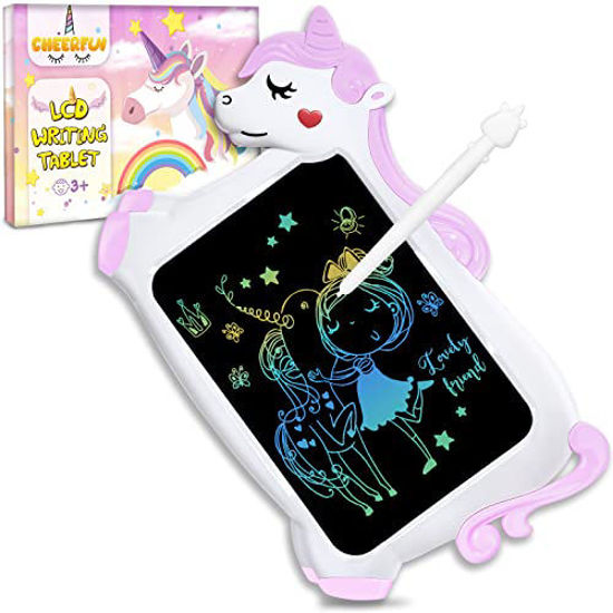 GetUSCart Unicorn Toy Gifts for Girls Boys LCD Writing Tablet for Kids 10 Colorful Toddler Gift Toy for 3 4 5 6 7 8 Year Old Girl Reusable Doodle Drawing Board Educational Learning Birthday Gift